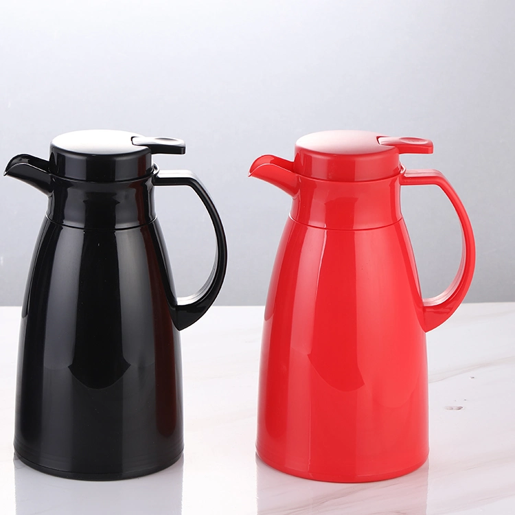 Glass Liner Vacuum Jug Colorful Tea Flask Plastic Coffee Pot with Handle