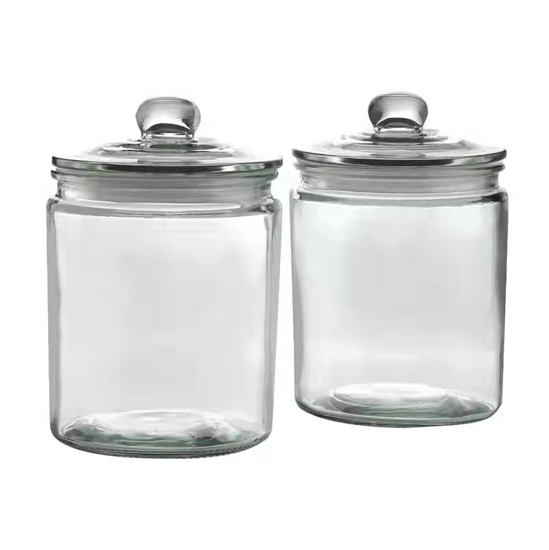 1L 2L 4L 6L Glass Storage Biscuits Cookie Jar with Airtight Lids