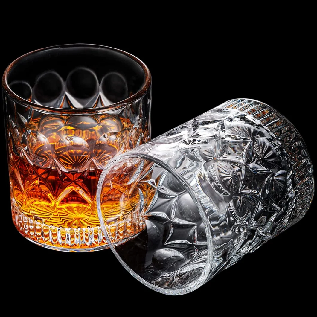 9.5oz Factory Old Fashioned Lead Free Crystal Rocks Glass Whiskey Tumbler