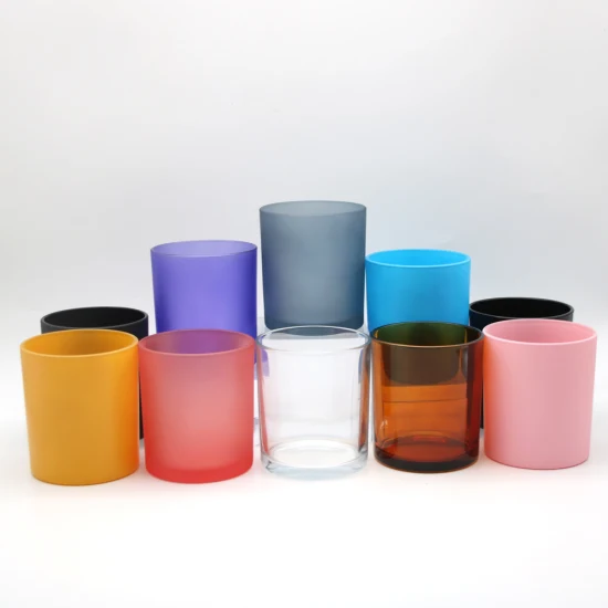 Tarro de vela negro vacío para decoración del hogar tapa de corcho/recipiente de vela de cristal de lujo creativo barato