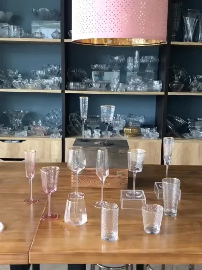 Cristalería de vaso de agua potable de martillo transparente de alta calidad de fábrica de 12 oz