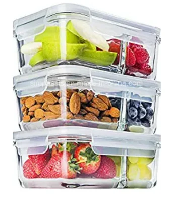 Contenedores de almacenamiento de alimentos o frutas de vidrio de borosilicato alto