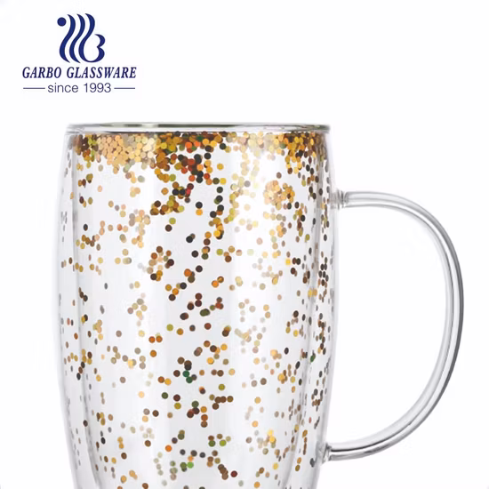 Jarra de vidrio de borosilicato alta de proveedor de China de Garbo Cristalería Deingking para taza de vidrio de Christmax