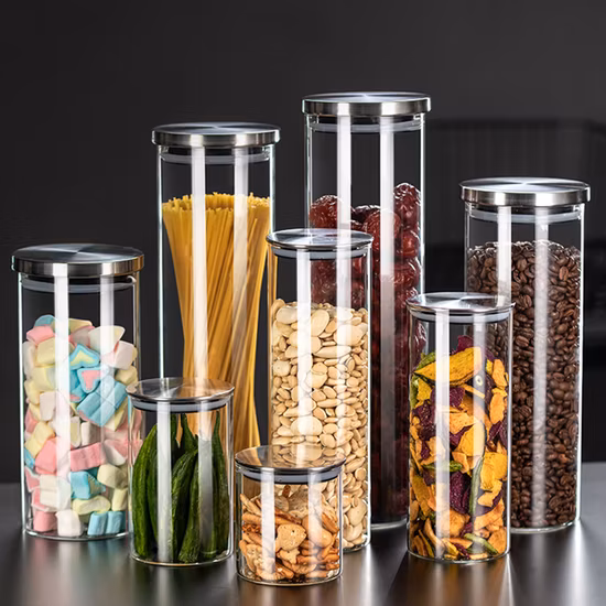 Venta al por mayor de tarros de vidrio de miel cuadrados transparentes vacíos Frascos de vidrio Frascos de vidrio con tapas para tarro de pepinillos, tarro de miel, propósito de contenedores de alimentos